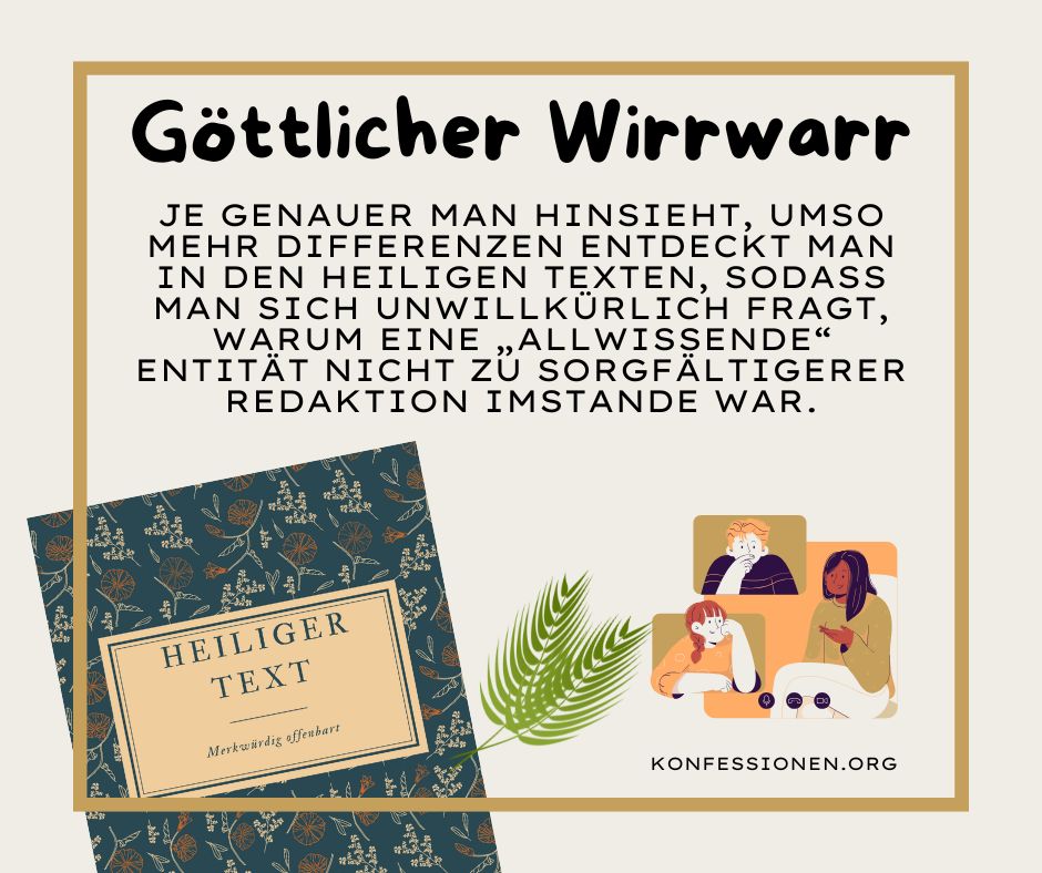 Widersprüche heilige Schriften