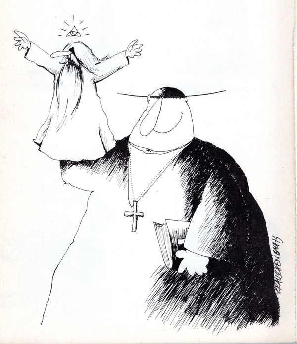 Karikatur Kirche Rauschenbach