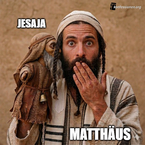 Jungfrauengeburt, Verkündigung Jesaja-Matthäus