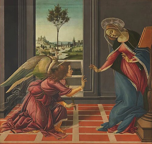 Mariä Verkündigung; Gemälde von Sandro Boticelli