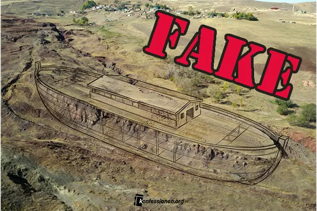 Illustration einer möglichen "Arche Noah" über der Durupınar-Formation in der Türkei